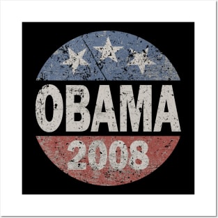 Vintage President Barack Obama 2008 Posters and Art